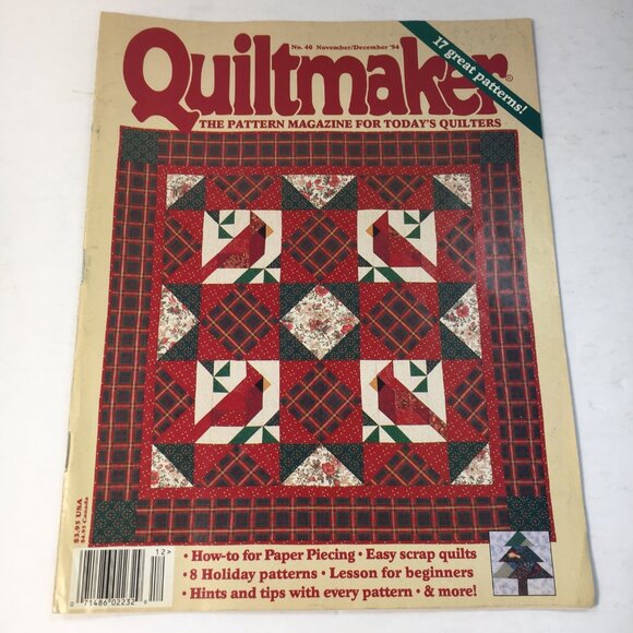Quiltmaker Magazine No. 40 Nov/Dec 1994 17 Great Patterns Christmas Holiday - Picture 1 of 8